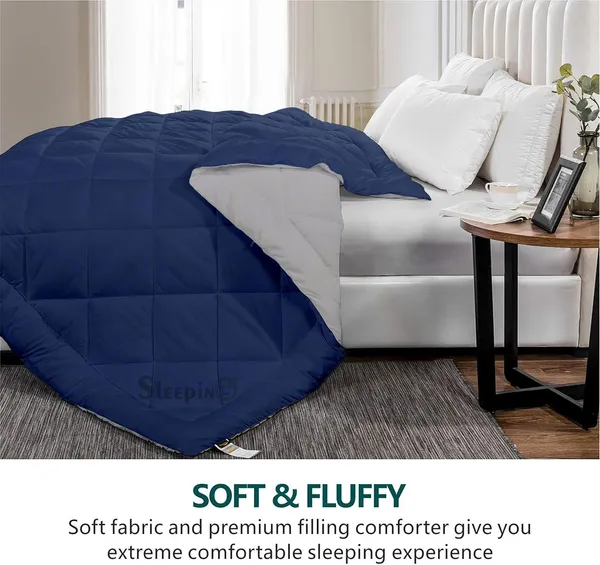 Navy_Blue_&_Silver_Microfiber_Breathable_600_GSM_Reversible_Comforter_For_Heavy_Winter