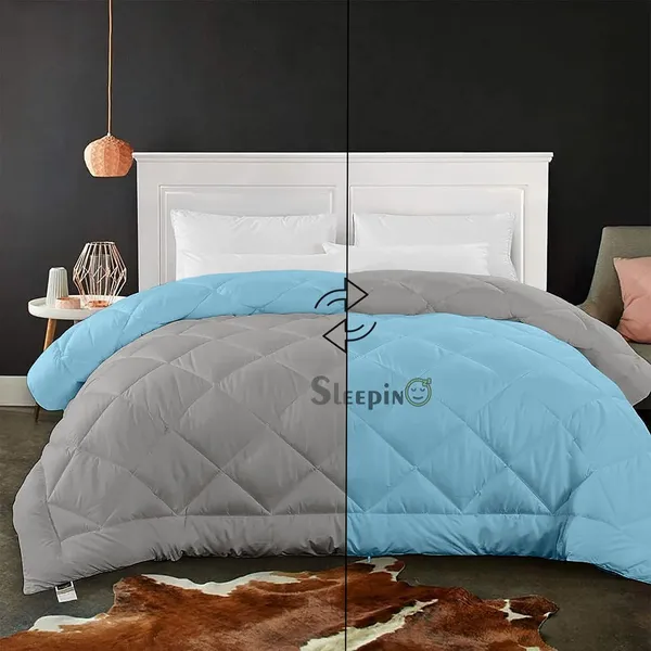 Sky_&_Silver_Microfiber_Breathable_600_GSM_Reversible_Comforter_For_Heavy_Winter