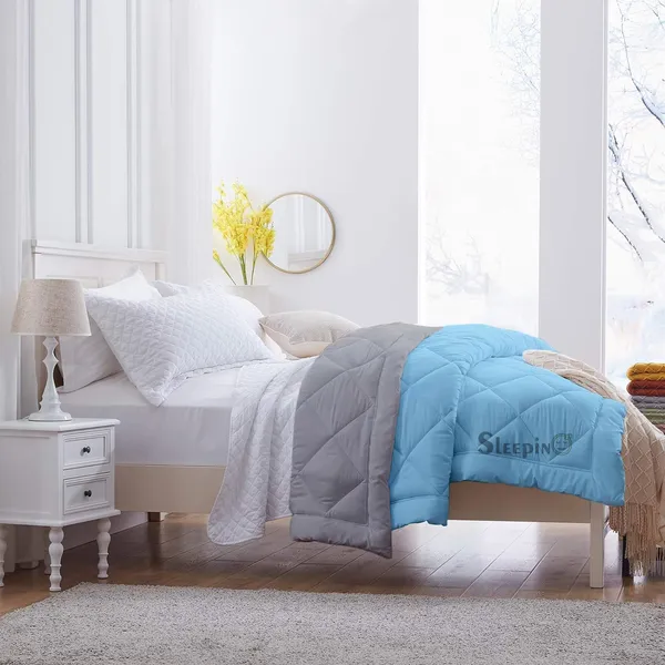 Sky_&_Silver_Microfiber_Breathable_600_GSM_Reversible_Comforter_For_Heavy_Winter