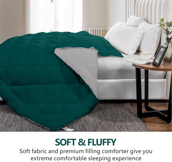 Teal_&_Silver_Microfiber_Breathable_600_GSM_Reversible_Comforter_For_Heavy_Winter