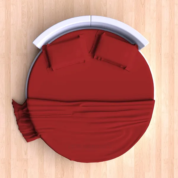 3_Piece_Round_Elastic_Bedsheet_Burgundy_400_TC_Egyptian_Cotton_Fitted_Bedsheet_92"_Diameter_Feet_Upto_12"_Inch_Thick_Mattress_Round_Shape_Fitted_Bedsheet_Include_2_Pillow_Covers