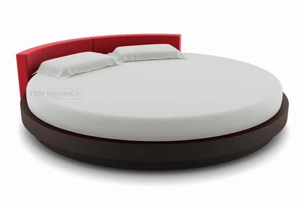 3_Piece_Round_Elastic_Bedsheet_White_400_TC_Egyptian_Cotton_Fitted_Bedsheet_96"_Diameter_Feet_Upto_12"_Inch_Thick_Mattress_Round_Shape_Fitted_Bedsheet_Include_2_Pillow_Covers