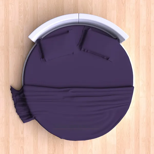 3_Piece_Round_Elastic_Bedsheet_Navy_Blue_400_TC_Egyptian_Cotton_Fitted_Bedsheet_96"_Diameter_Feet_Upto_12"_Inch_Thick_Mattress_Round_Shape_Fitted_Bedsheet_Include_2_Pillow_Covers