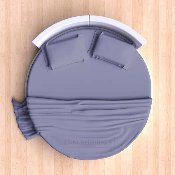 3_Piece_Round_Elastic_Bedsheet_Medium_Blue_400_TC_Egyptian_Cotton_Fitted_Bedsheet_92"_Diameter_Feet_Upto_12"_Inch_Thick_Mattress_Round_Shape_Fitted_Bedsheet_Include_2_Pillow_Covers