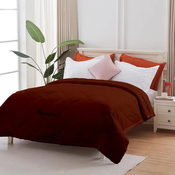 Brown_Breathable_Microfiber_150_GSM_Comforter_For_Heavy_Winter