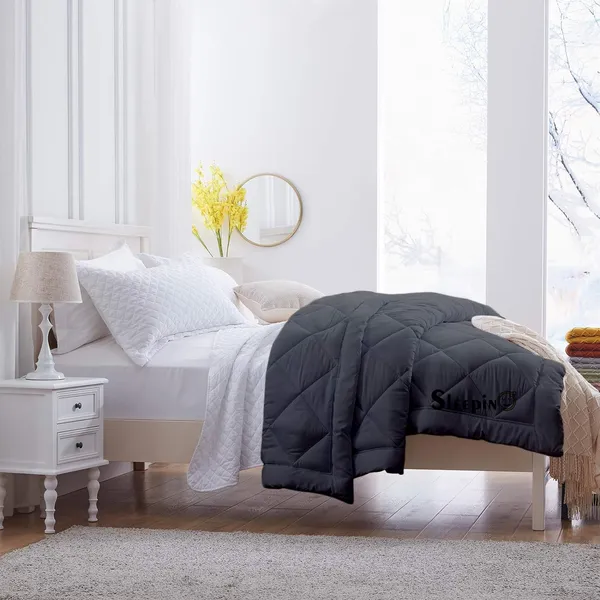 Dark_Grey_Breathable_Microfiber_200_GSM_Comforter_For_Heavy_Winter