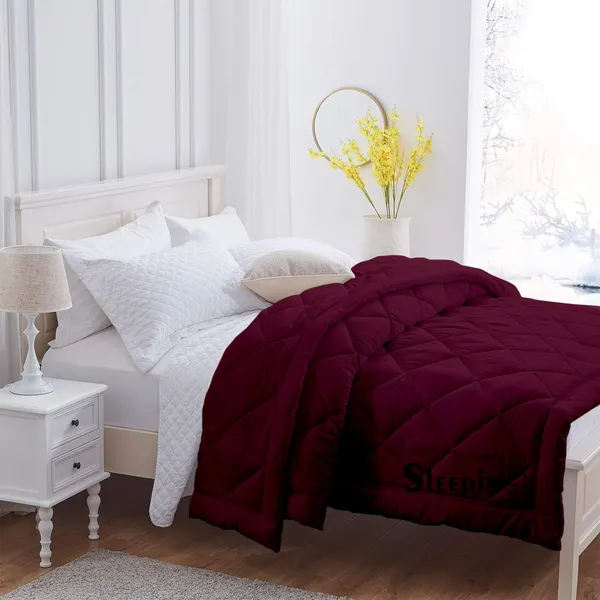 Wine_Breathable_Microfiber_200_GSM_Comforter_For_Heavy_Winter