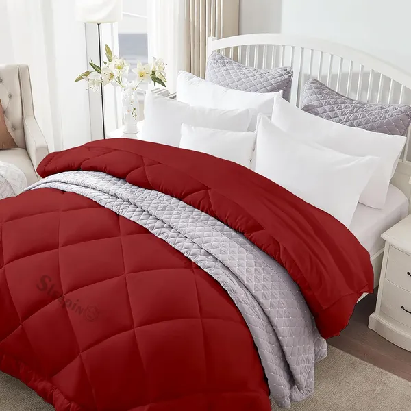 Burgundy_Breathable_Microfiber_400_GSM_Comforter_For_Heavy_Winter