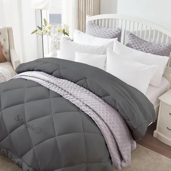 Dark_Grey_Breathable_Microfiber_400_GSM_Comforter_For_Heavy_Winter