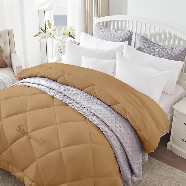 Beige_Breathable_Microfiber_400_GSM_Comforter_For_Heavy_Winter