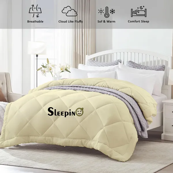 Ivory_Breathable_Microfiber_400_GSM_Comforter_For_Heavy_Winter