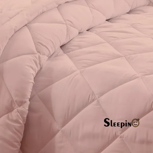 Peach_Breathable_Microfiber_400_GSM_Comforter_For_Heavy_Winter