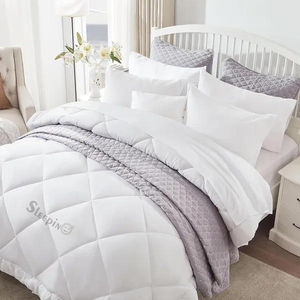White_Breathable_Microfiber_400_GSM_Comforter_For_Heavy_Winter