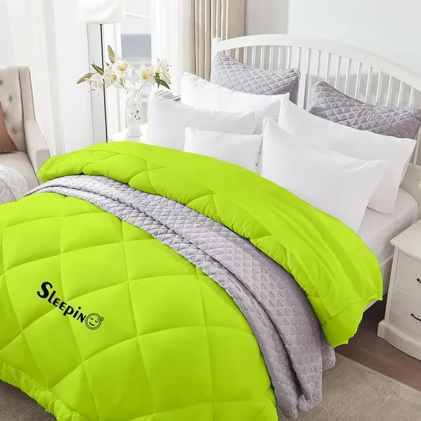 Parrot_Green_Breathable_Microfiber_400_GSM_Comforter_For_Heavy_Winter