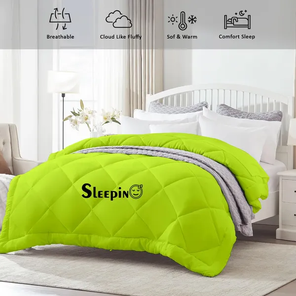 Parrot_Green_Breathable_Microfiber_400_GSM_Comforter_For_Heavy_Winter