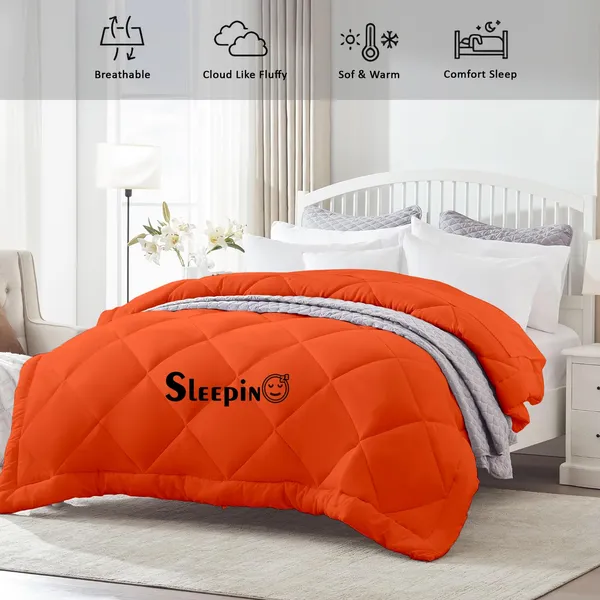 Orange_Breathable_Microfiber_400_GSM_Comforter_For_Heavy_Winter