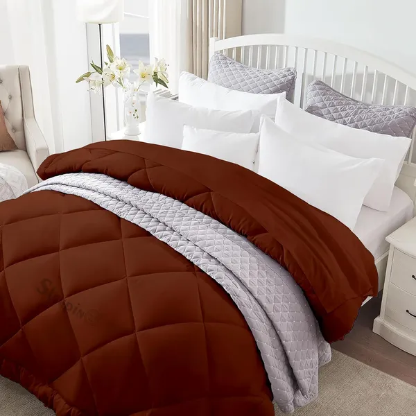 Brown_Breathable_Microfiber_400_GSM_Comforter_For_Heavy_Winter