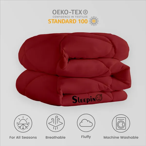 Burgundy_Breathable_Microfiber_500_GSM_Comforter_For_Heavy_Winter