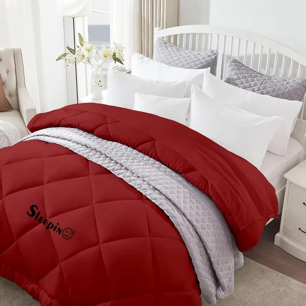 Burgundy_Breathable_Microfiber_500_GSM_Comforter_For_Heavy_Winter