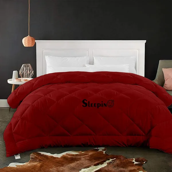 Burgundy_Breathable_Microfiber_500_GSM_Comforter_For_Heavy_Winter