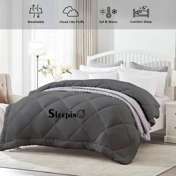 Dark_Grey_Breathable_Microfiber_500_GSM_Comforter_For_Heavy_Winter