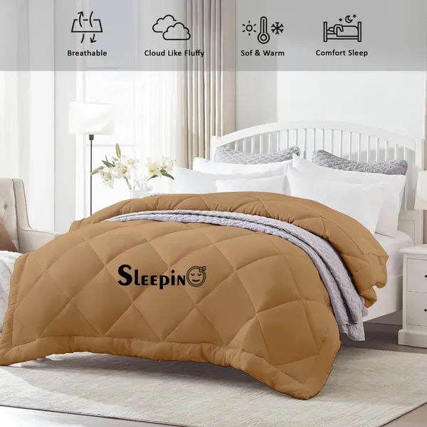 Beige_Breathable_Microfiber_500_GSM_Comforter_For_Heavy_Winter