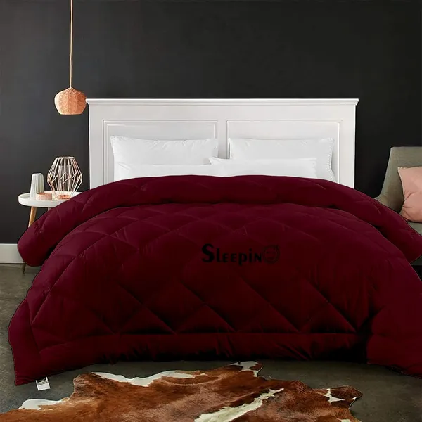 Wine_Breathable_Microfiber_500_GSM_Comforter_For_Heavy_Winter