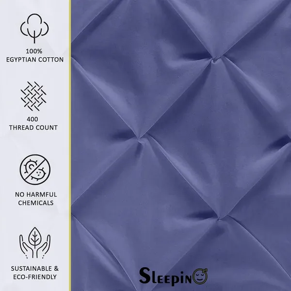 Pack_Of_4_Medium_Blue_400TC_Egyptian_Cotton_Rich_Pintuk_Pinch_Pleated_Pillow_Cover