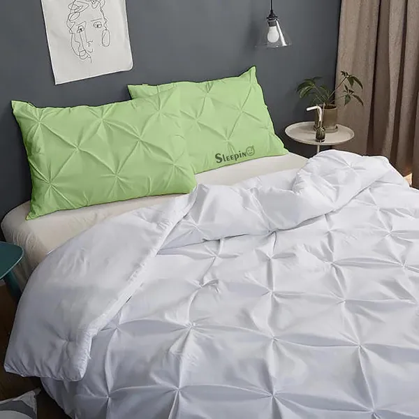 Pack_Of_6_Lime_Green_400TC_Egyptian_Cotton_Rich_Pintuk_Pinch_Pleated_Pillow_Cover