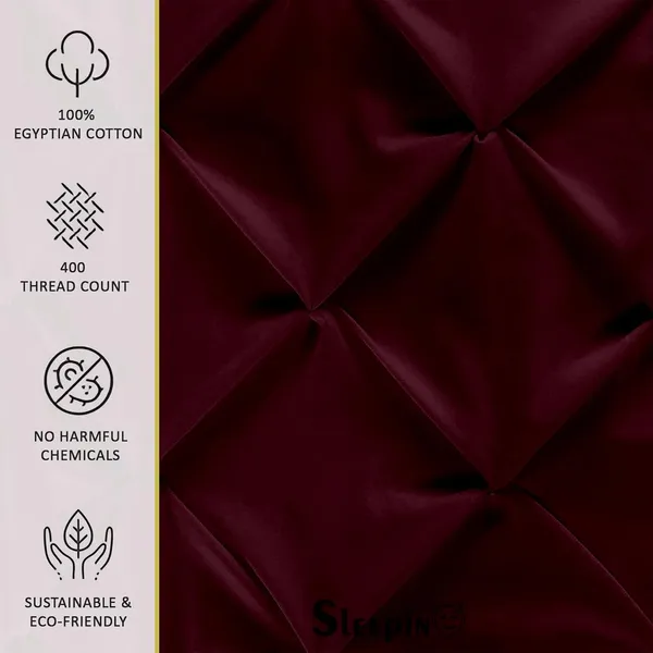 Pack_Of_8_Wine_400TC_Egyptian_Cotton_Rich_Pintuk_Pinch_Pleated_Pillow_Cover