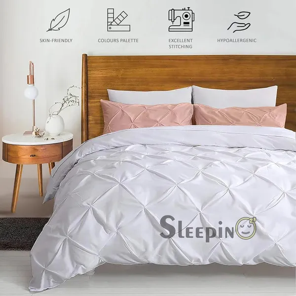 Pack_Of_8_Peach_400TC_Egyptian_Cotton_Rich_Pintuk_Pinch_Pleated_Pillow_Cover