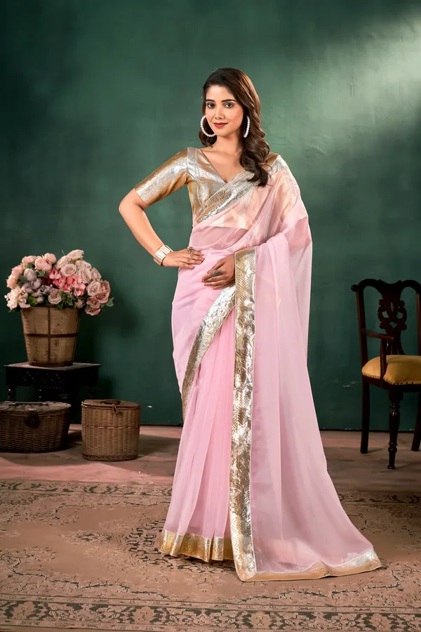 Pink__Crystal_Orgenza_Saree_With_Lampi_Border_Golden_And_Silver_Lace_In_Saree_And_With_Lace_Blouse_Febric