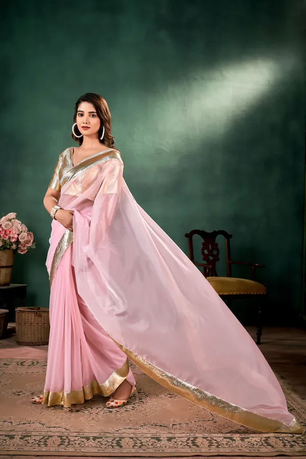 Pink__Crystal_Orgenza_Saree_With_Lampi_Border_Golden_And_Silver_Lace_In_Saree_And_With_Lace_Blouse_Febric
