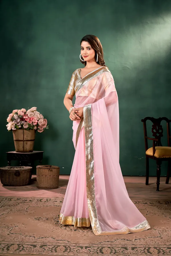 Pink__Crystal_Orgenza_Saree_With_Lampi_Border_Golden_And_Silver_Lace_In_Saree_And_With_Lace_Blouse_Febric