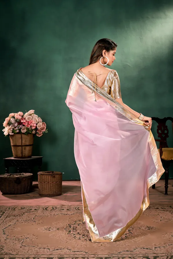 Pink__Crystal_Orgenza_Saree_With_Lampi_Border_Golden_And_Silver_Lace_In_Saree_And_With_Lace_Blouse_Febric