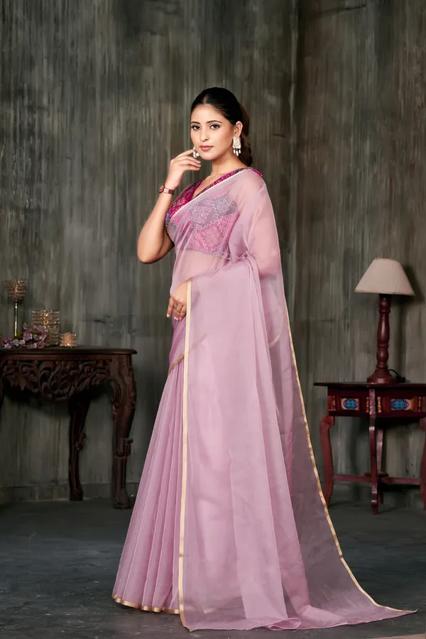 Pink__Cloud_Organza_Saree_With_Golden_Border_All_Saree