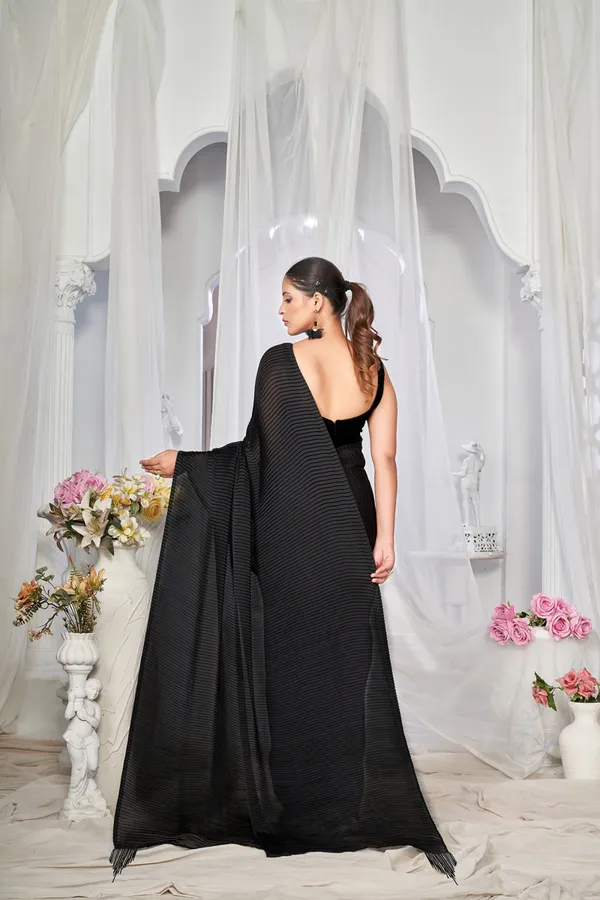Black__Crush_Satin_Saree_Red_With_Unstitched_Blouse