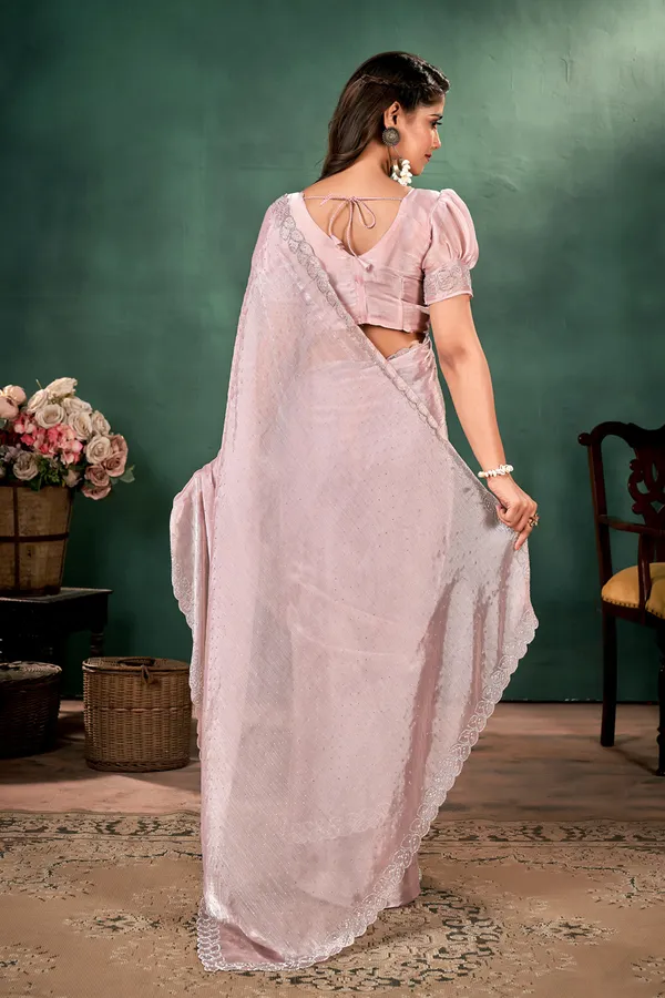 Pink_The__Satin_Silk_Saree_With_Dimond_Work_And_Cut_Border_Work