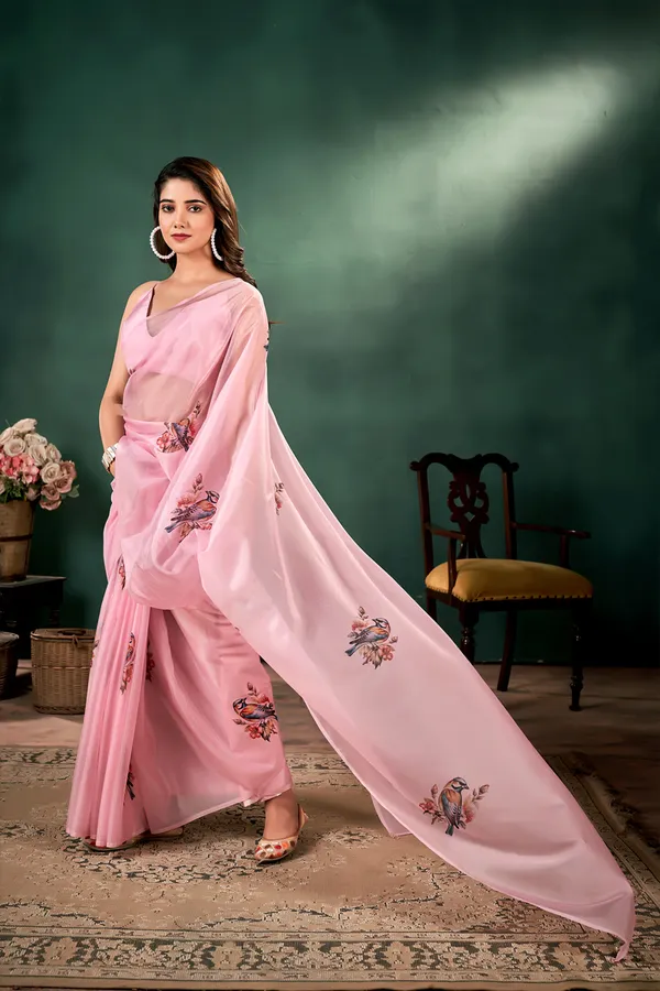 Pink_Baby_Pink_A_Pure_Slik_Organza_Spprow_Print