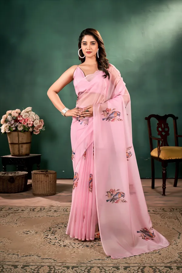 Pink_Baby_Pink_A_Pure_Slik_Organza_Spprow_Print
