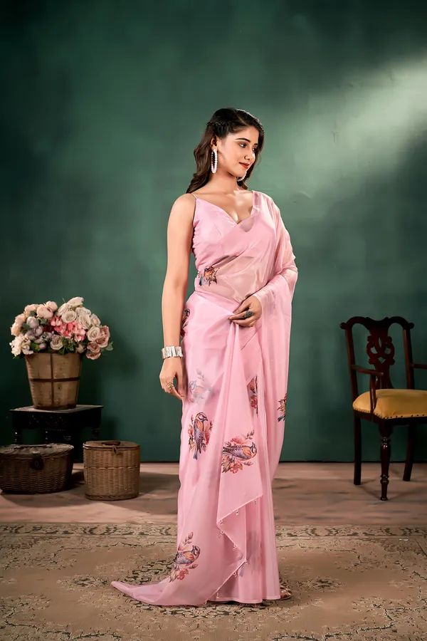 Pink_Baby_Pink_A_Pure_Slik_Organza_Spprow_Print