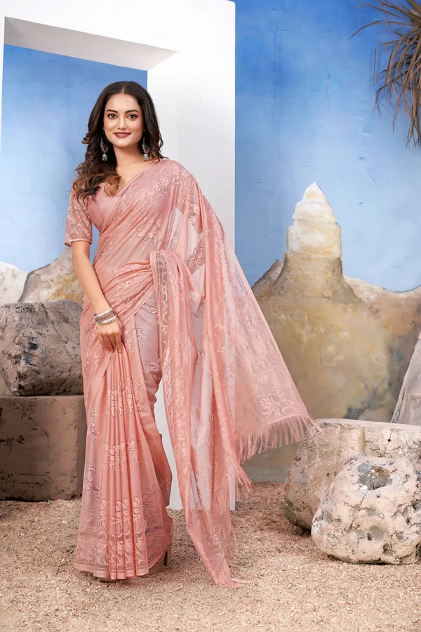 Peach__Georgette_Saree_With_Elegant_Floral_Embroidery