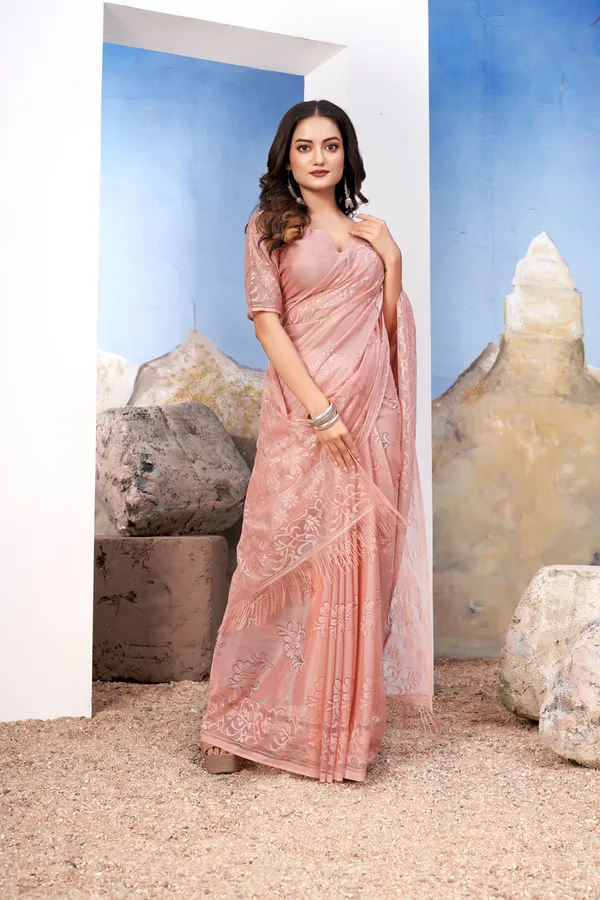 Peach__Georgette_Saree_With_Elegant_Floral_Embroidery