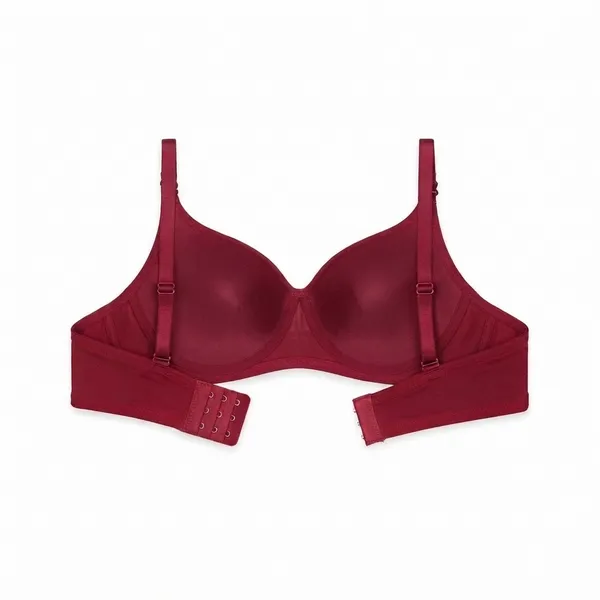 Maroon_Cotton_Padded_Bra_For_Women
