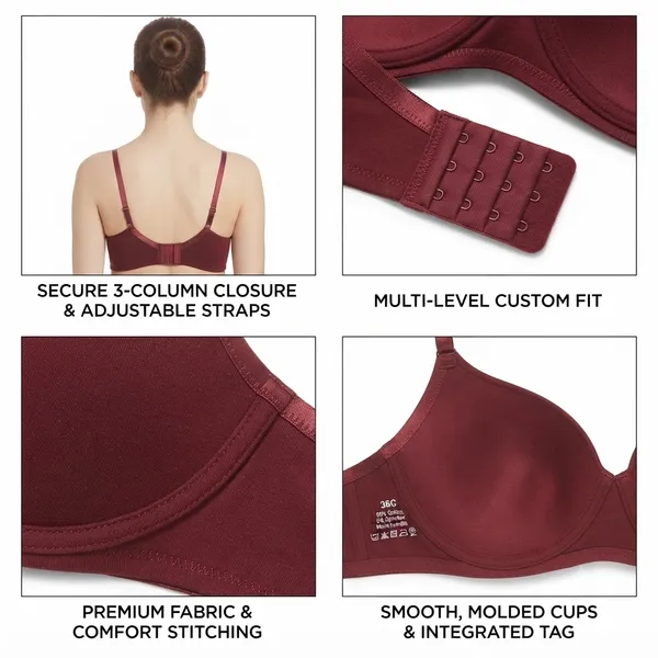 Maroon_Cotton_Padded_Bra_For_Women