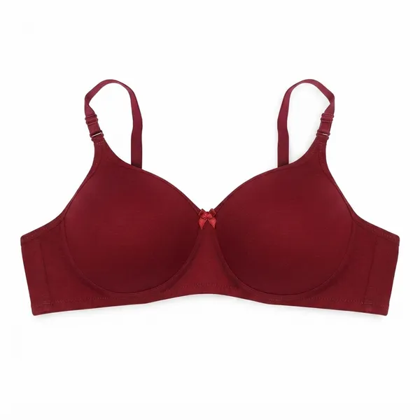 Maroon_Cotton_Padded_Bra_For_Women