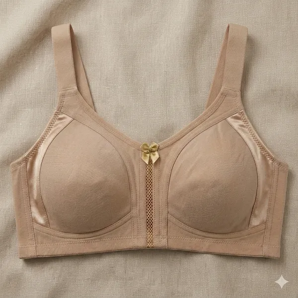Nude_Cotton_Center_Lace_Non-Padded_Bra_For_Women