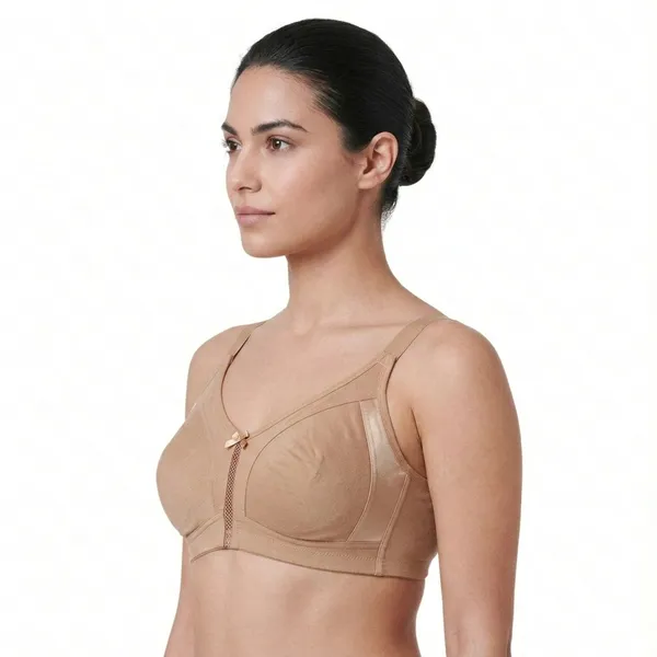 Nude_Cotton_Center_Lace_Non-Padded_Bra_For_Women