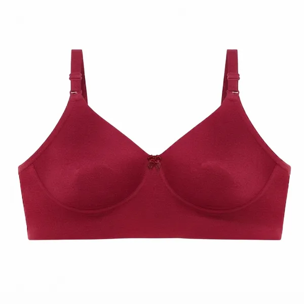 Candy_V_Neck_Non_Padded_Multi_Layered_Cup_Bra_-_Maroon
