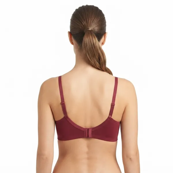 Candy_V_Neck_Non_Padded_Multi_Layered_Cup_Bra_-_Maroon